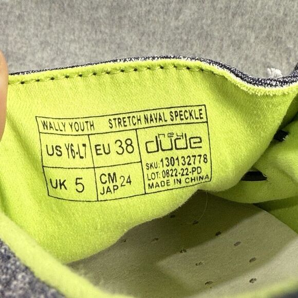 Hey Dude Shoes Youth 6 Wally Stretch Naval Speckle Slip On Comfort Walking NEW - Picture 9 of 10